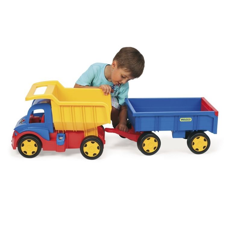 Wader, Gigant Truck, basculanta cu remorca, vehicul, 55 cm