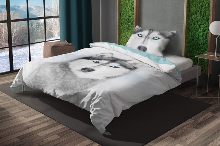 Wild, Husky, set lenjerie de pat single, 160-200 cm