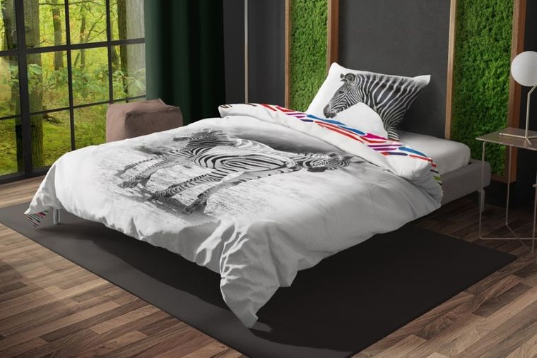 Wild, Zebra, set lenjerie de pat single, 160-200 cm