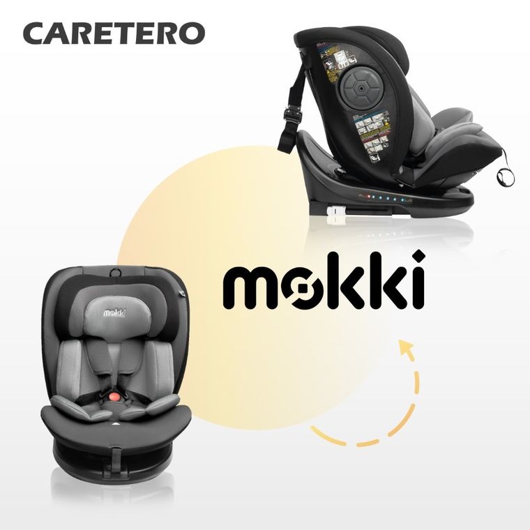 Caretero, Mokki i-Size, scaun auto, 40-150 cm, Dirty Pink