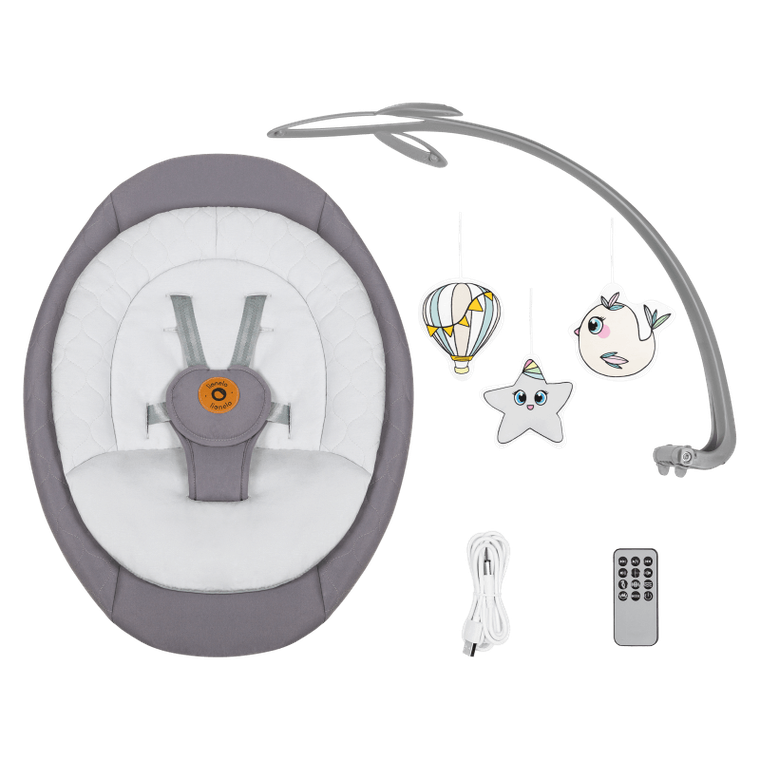 Lionelo, Mell, leagan ergonomic, Grey Stone