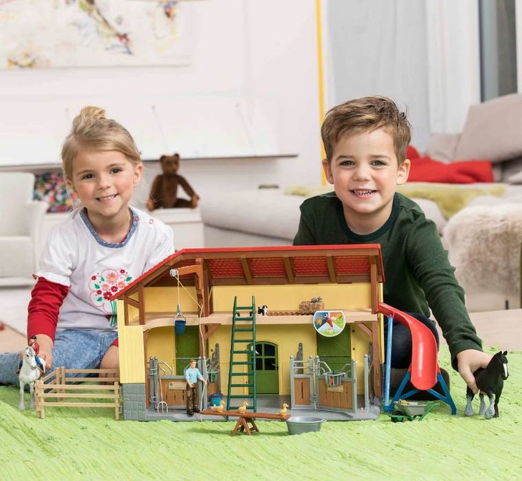 Schleich, Farm World, Grajd de cai, set, 42485