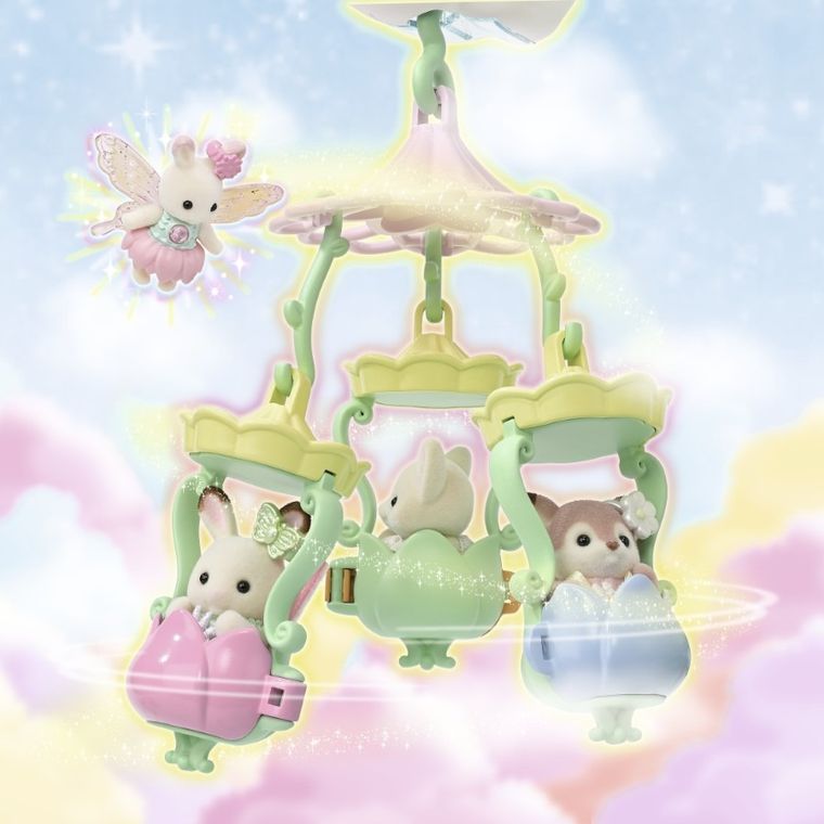Sylvanian Families, Skytop Fairy Castle, set de joaca cu figurine, 5815