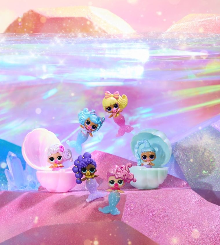 L.O.L. Surprise, Mermaids! Makeover Magic, bila surpriza cu papusa si luciu de buze, 1 buc.