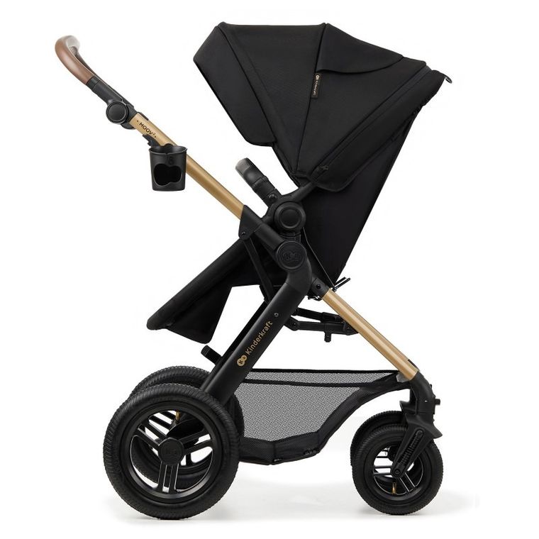 Kinderkraft, Moov 2, Air Wheels, carucior multifunctional 4in1, Pure Black