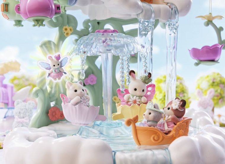 Sylvanian Families, Skytop Fairy Castle, set de joaca cu figurine, 5815