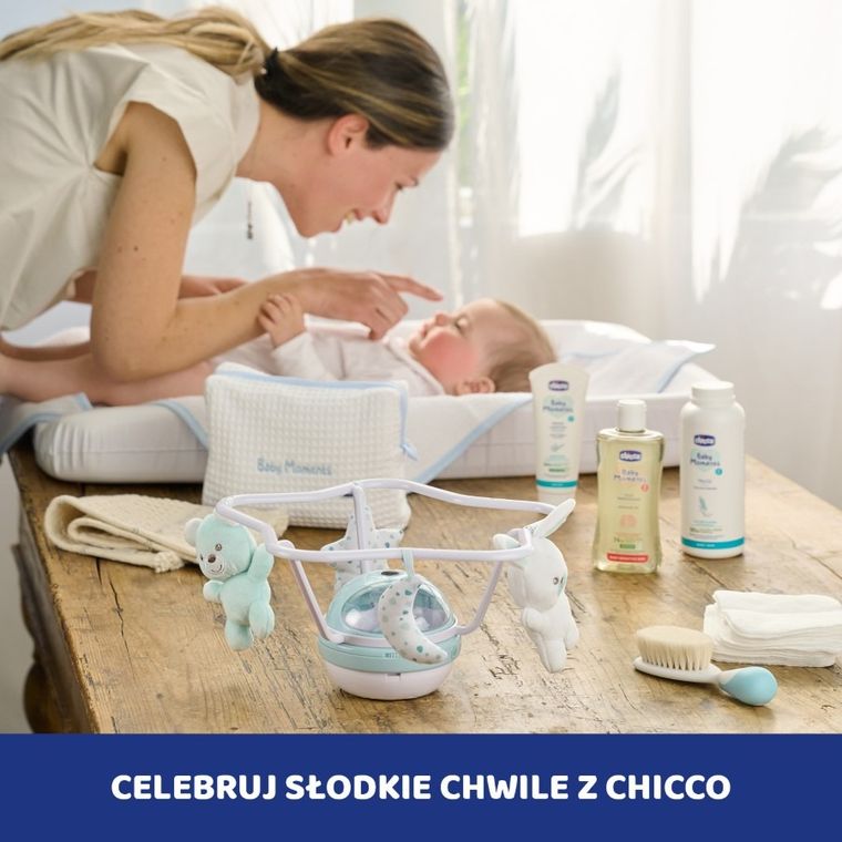 Chicco, First Dreams, Rainbow, Carusel pentru patut 3in1, albastru