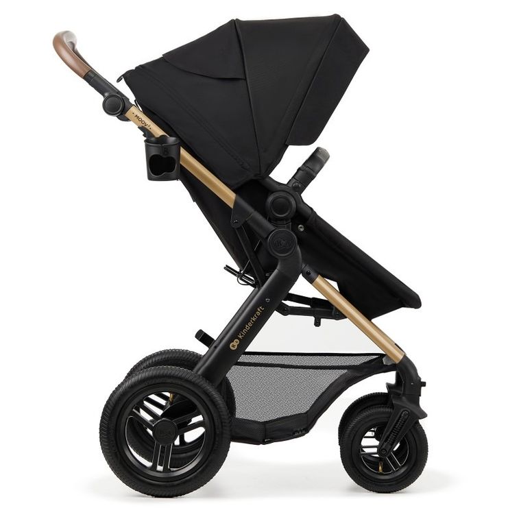 Kinderkraft, Moov 2, Air Wheels, carucior multifunctional 4in1, Pure Black