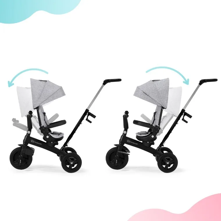 Kinderkraft, Twipper, tricicleta 5in1, gri