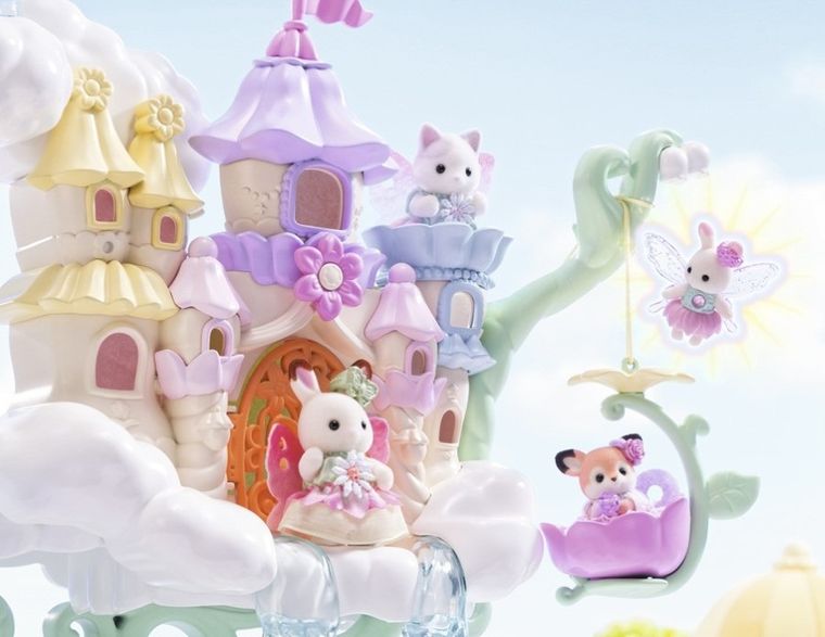 Sylvanian Families, Skytop Fairy Castle, set de joaca cu figurine, 5815