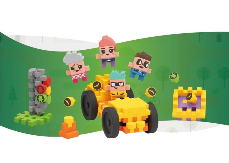 Marioinex, Mini Waffle, City, Strada, set de constructie, 280 piese