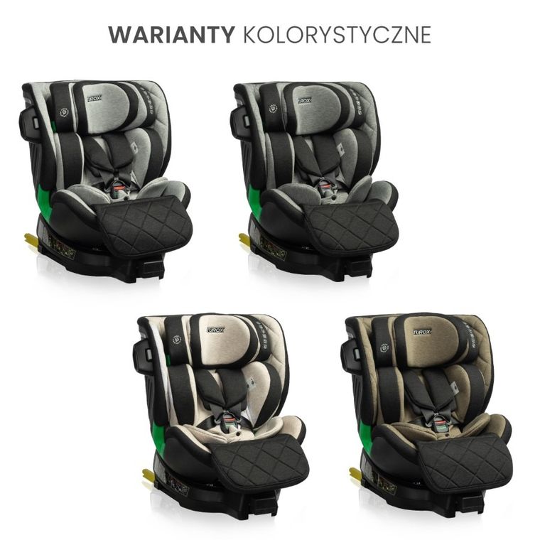 Caretero, Turox i-Size, scaun auto, 40-150 cm, Khaki