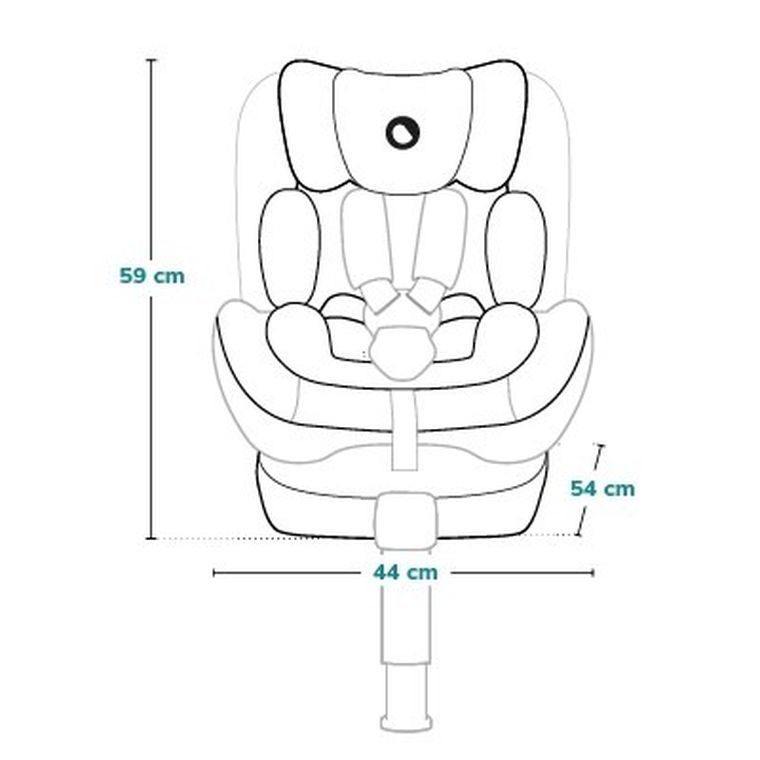 Lionelo, Harmony i-Size, scaun auto, Concrete Bamboo