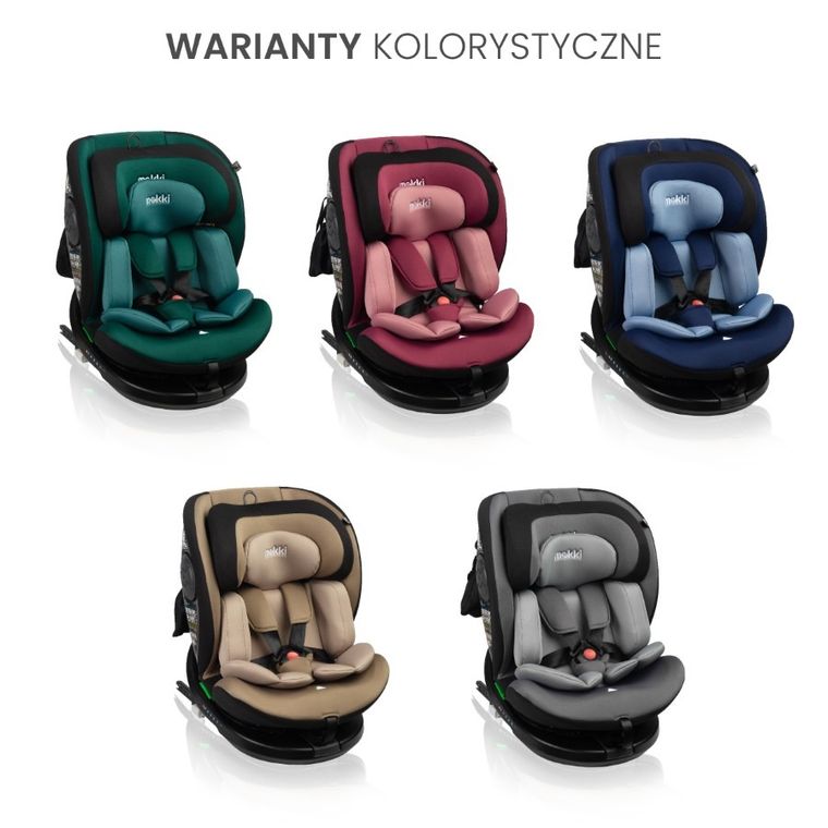 Caretero, Mokki i-Size, scaun auto, 40-150 cm, Dirty Pink