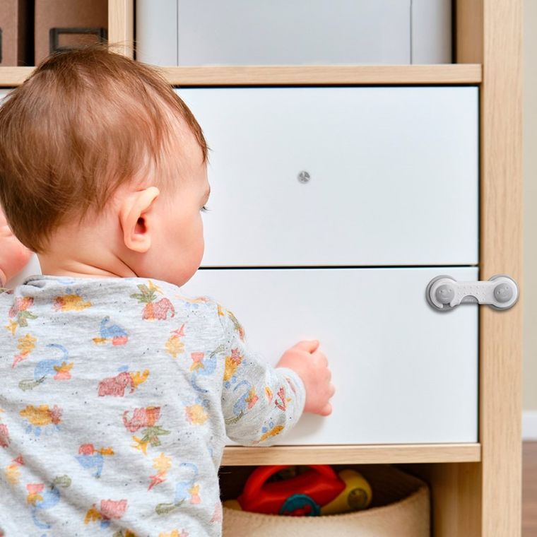 Akuku, dispozitive universale de securitate pentru dulapuri, 9 cm