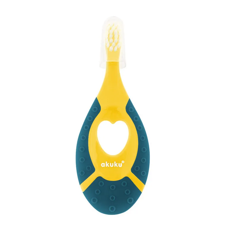 Akuku, periuta de dinti, bleumarin, 0-2 ani