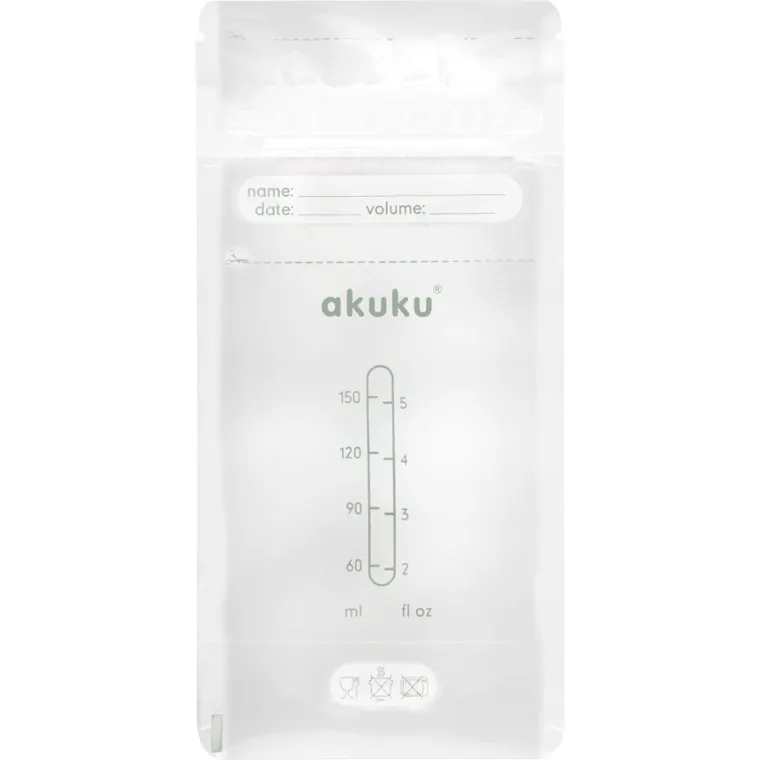 Akuku, pungi pentru stocarea laptelui matern, 30 buc.