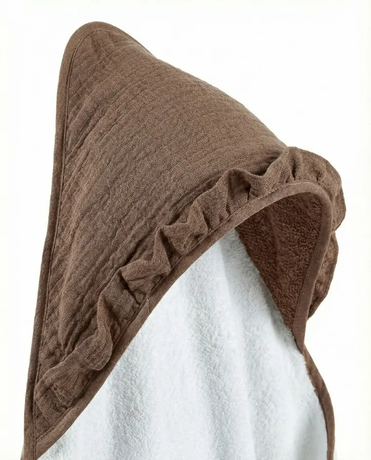 Albero Mio, Cotton Color, halat de baie, maro, 100-100 cm