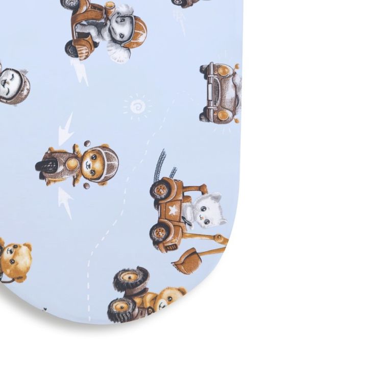 Albero Mio, Little Drivers World, cearceaf cu elastic pentru gondola, 35-80 cm