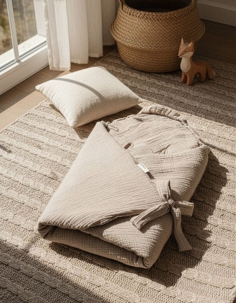 Albero Mio, Patura pentru scaun auto, calduroasa, bej