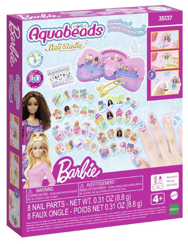 Aquabeads, Barbie, Nail Studio, set creativ, 35137