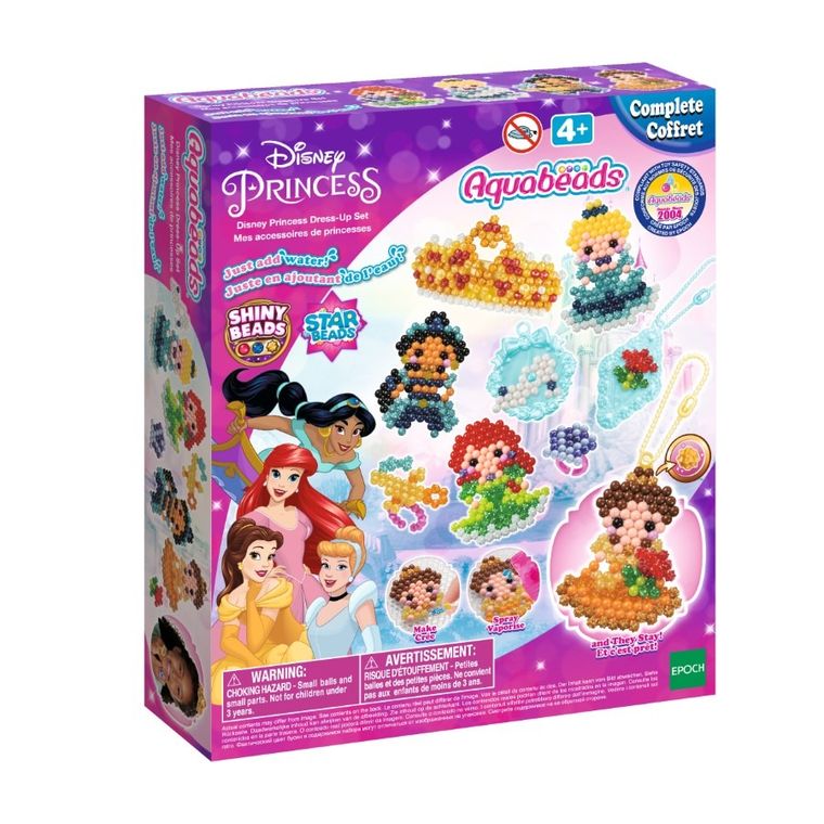 Aquabeads, Printese Disney, Printese stralucitoare, set creativ, 800 elemente, 31997