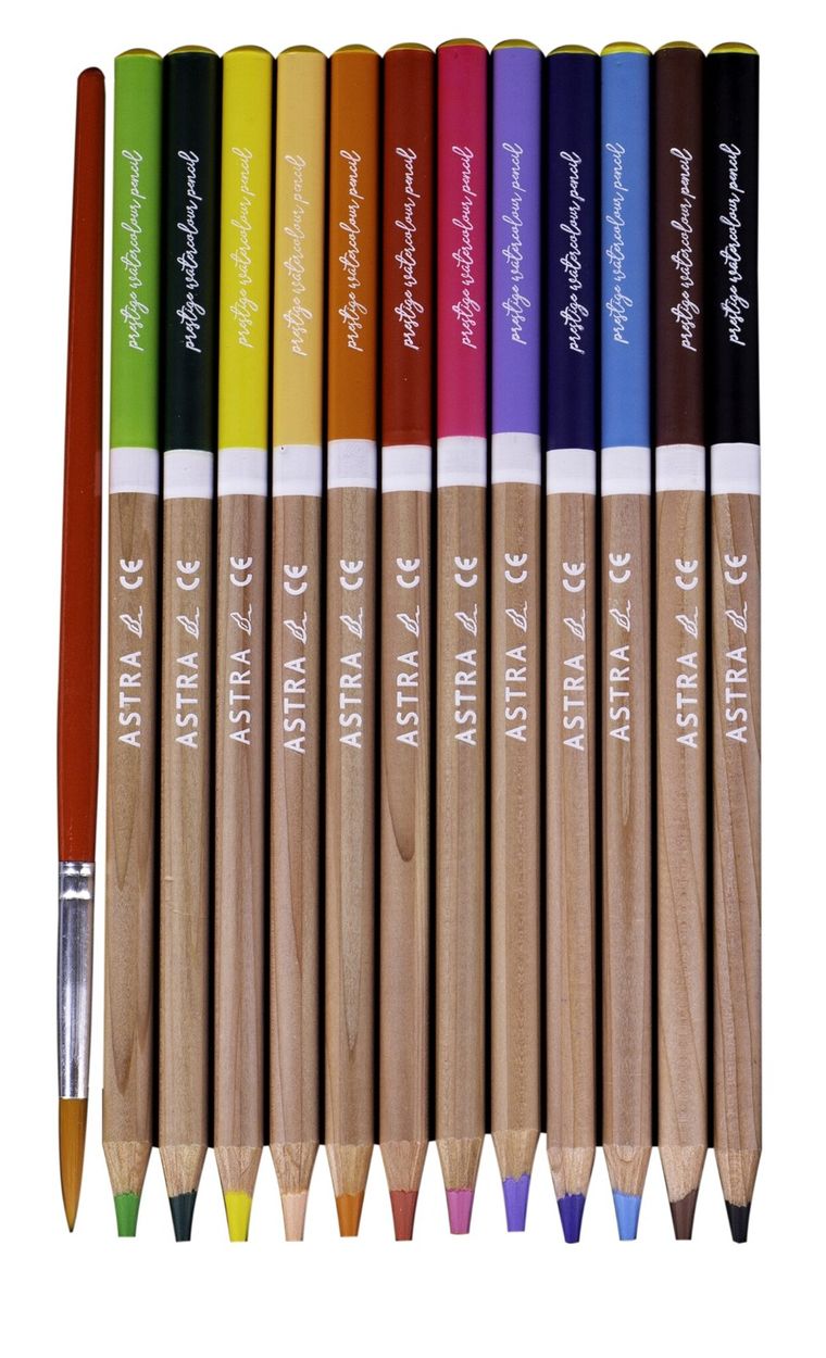 Astra, Prestige, creioane colorate acuarelabile, 12 culori