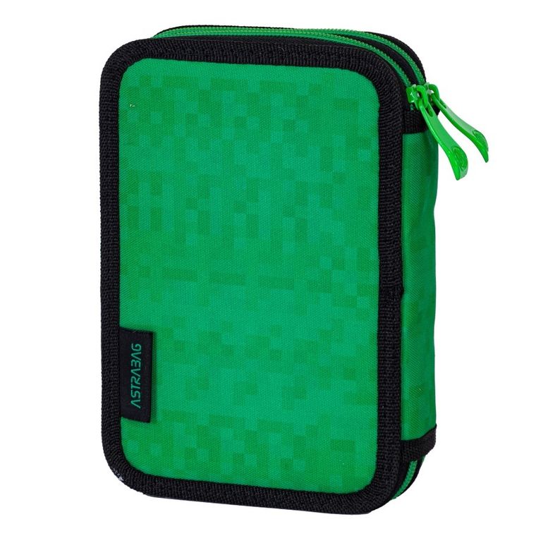 Astrabag, penar cu 2 compartimente, cu rechizite scolare, Pixel Hero