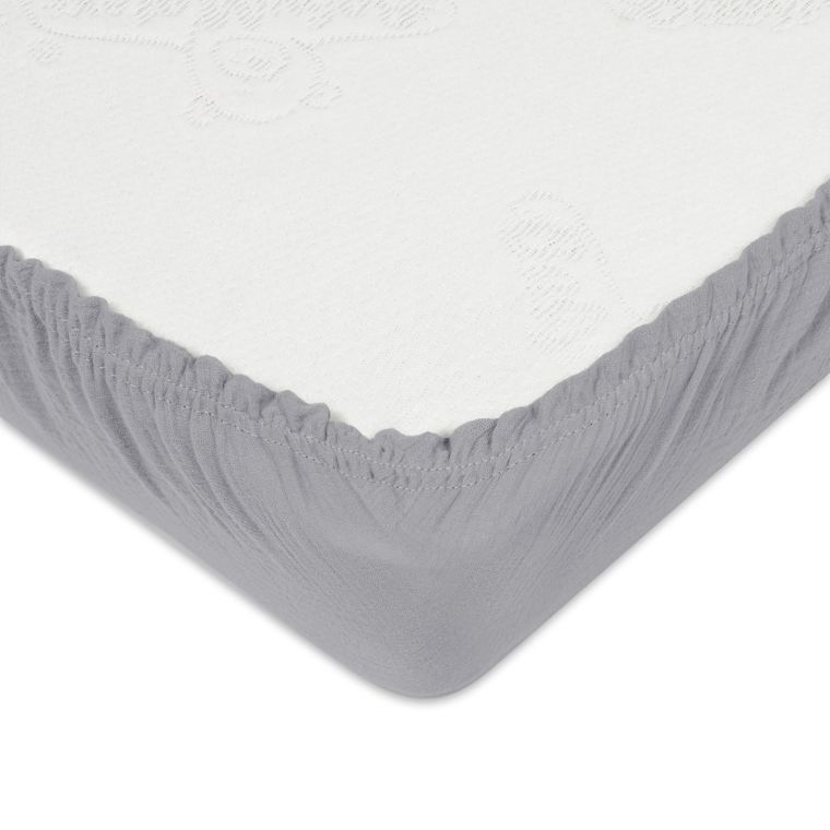 BabyMatex, cearceaf cu elastic muselina, 70-140 cm, granit