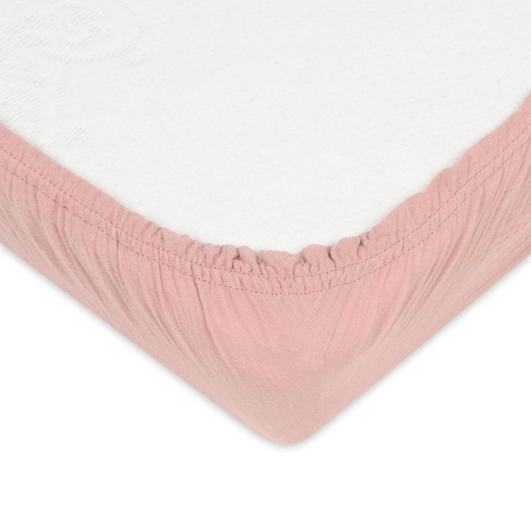 BabyMatex, cearceaf cu elastic muselina, 70-140 cm, roz