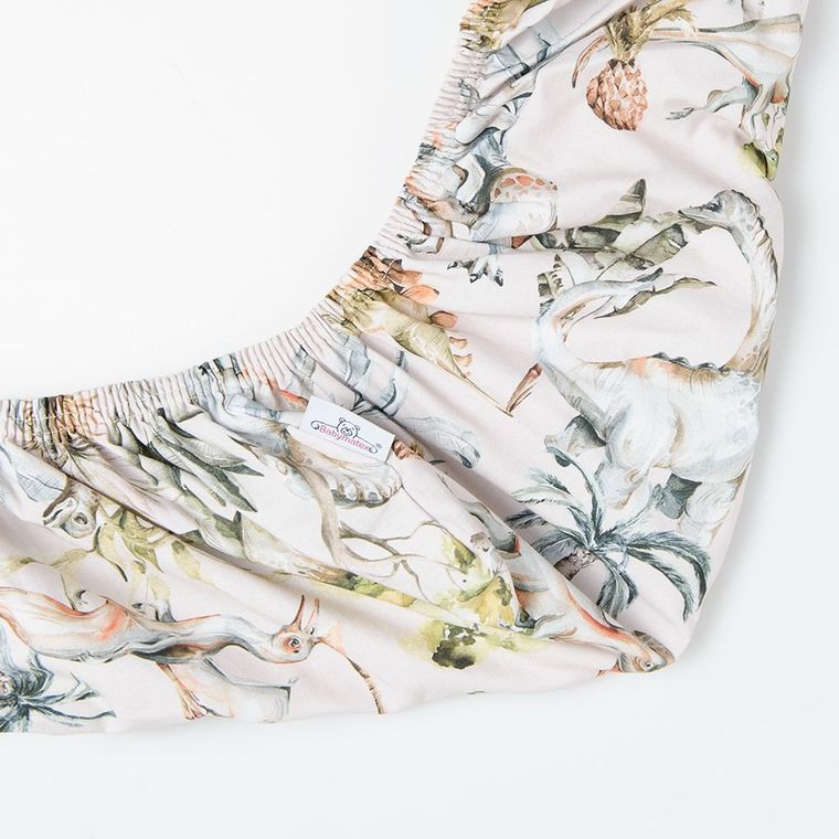 BabyMatex, Dinozauri, cearceaf de bumbac, 60-120 cm