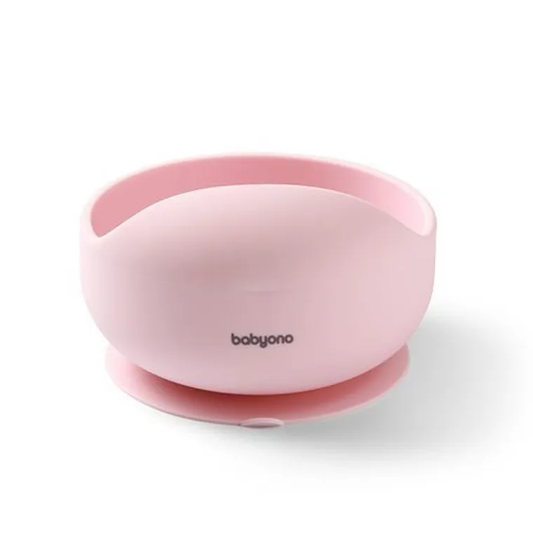 BabyOno, Casti din silicon cu ventuza, roz