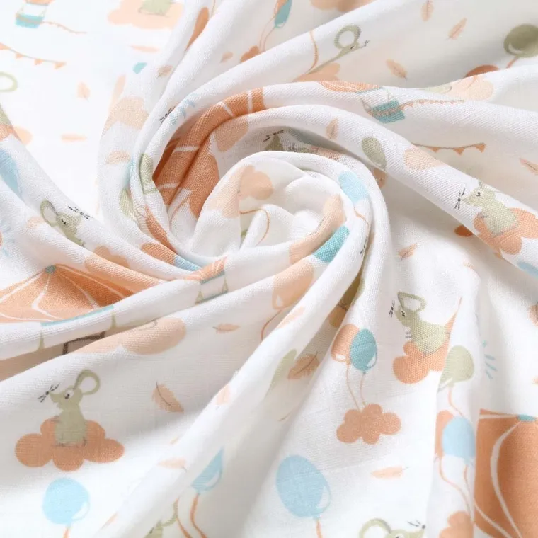 BabyOno, Natural Bamboo, scutece din fibra naturala de bambus, 70-70 cm, 3 buc., gri