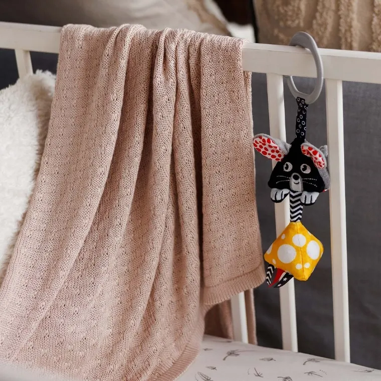 BabyOno, Patura tricotata din bambus, bej deschis, 75-100 cm