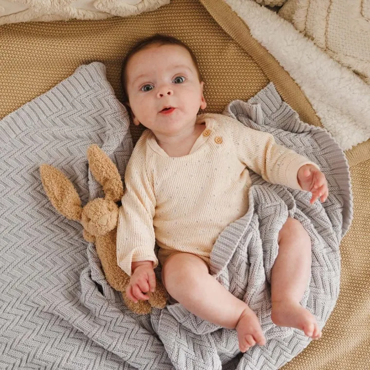 BabyOno, Paturica din bumbac organic, gri