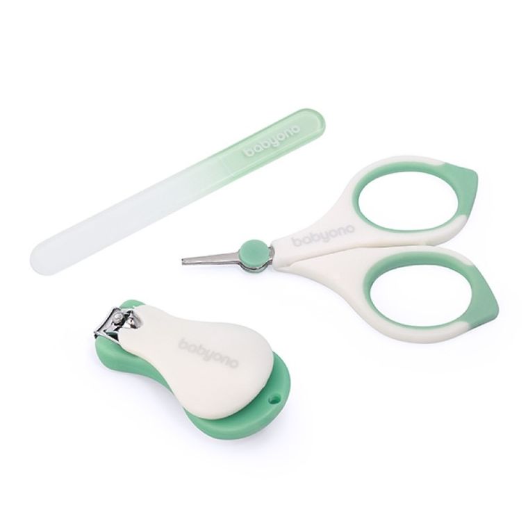 BabyOno, set manichiura pentru copii si bebelusi, verde-menta