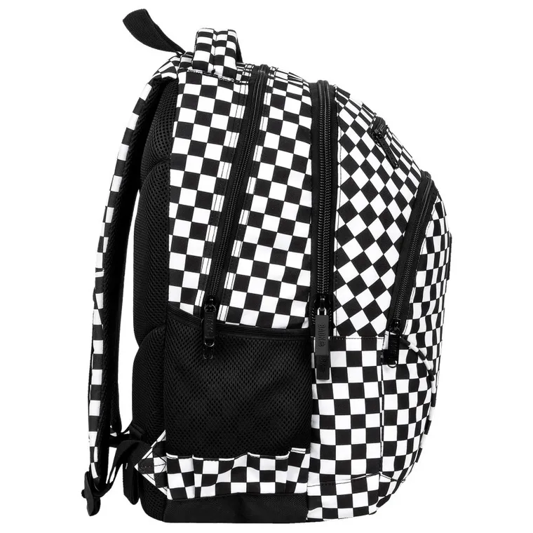 BackUp, rucsac pentru scoala, cu 3 compartimente, Chessboard