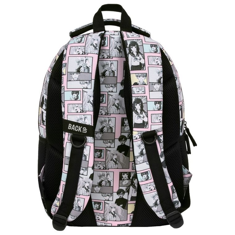 BackUp, rucsac pentru scoala, cu 3 compartimente, Manga Pastel