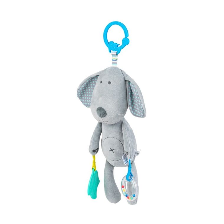 Balibazoo, catelusul Beniamin, jucarie cu agatatoare, gri