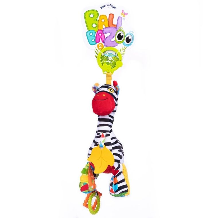Balibazoo, zebra Zoya cu element muzical, jucarie cu agatatoare