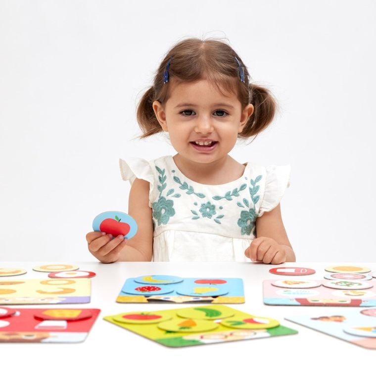 Banana Panda, Bingo Delicii, joc de bingo cu ghid pentru parinti, de la 18 luni, 6 planse si 24 de jetoane