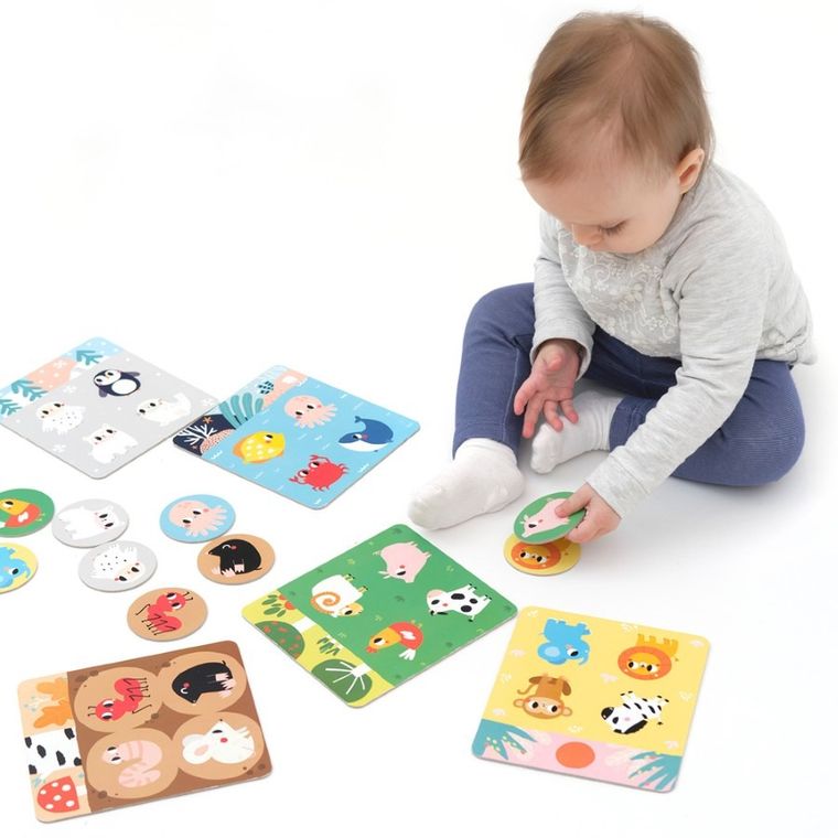 Banana Panda, Bingo Habitate, joc de bingo cu ghid pentru parinti, pentru varste de la 2 ani, 6 planse si 24 de jetoane