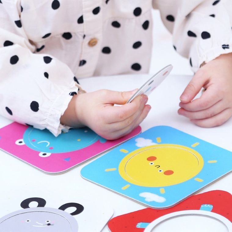 Banana Panda, On-the-Go, Descoperirea cercurilor, set creativ de puzzle-uri, pentru varste de la 12 luni, 16 piese
