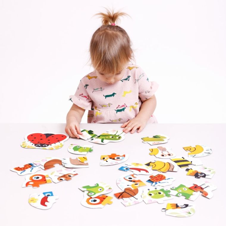 Banana Panda, Progressive Puzzle Creaturi mici, set de puzzle-uri, pentru varsta de 2+, 32 piese
