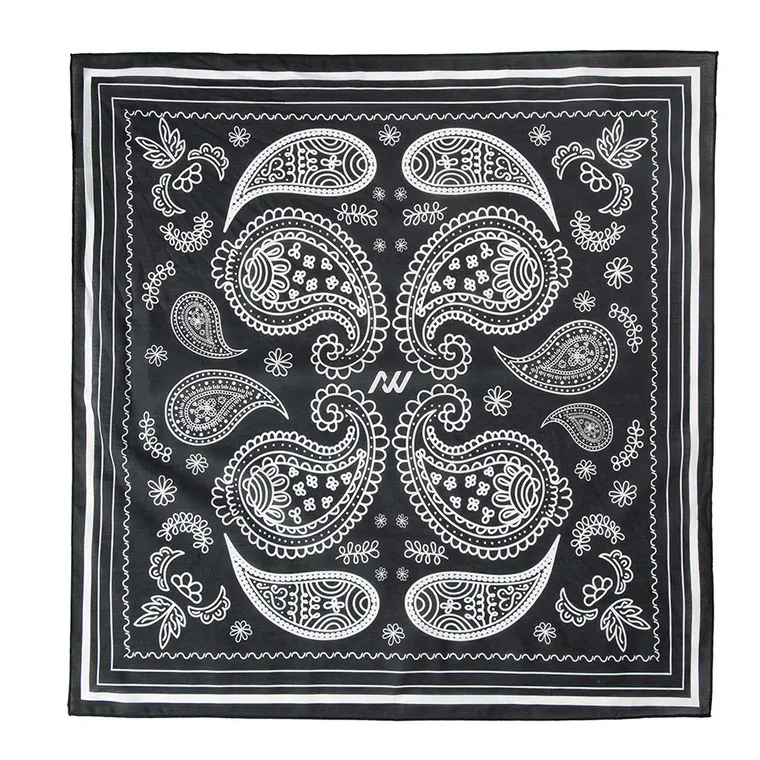 Bandana negru din bumbac unisex NOWEAR
