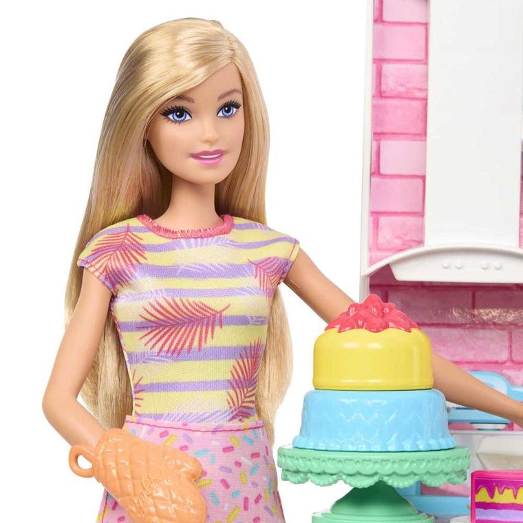 Barbie, Celebration Fun, Produse de patiserie, set cu 2 papusi si accesorii