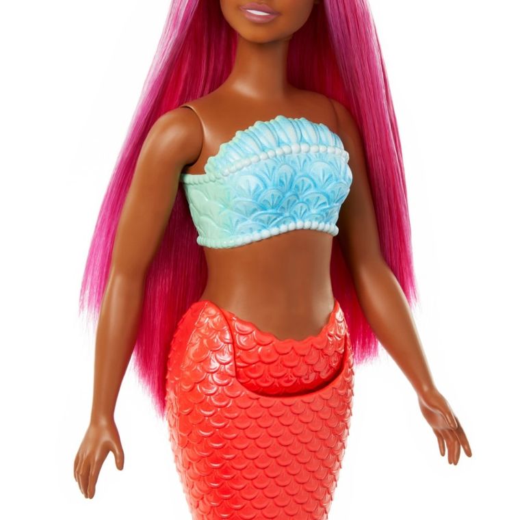 Barbie, papusa sirena, coada corai