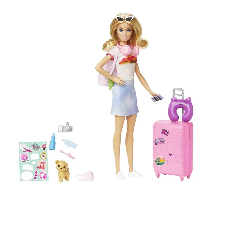Barbie, set cu papusa Malibu si accesorii