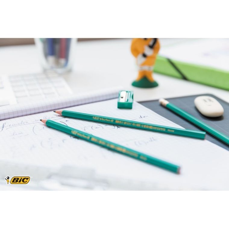Bic, Evolution Original 655 HB, creion cu radiera, 4 buc.