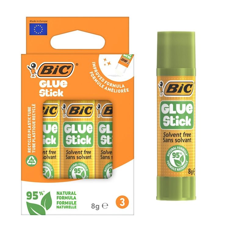 Bic, Glue Stick, lipici, 8g, 3 buc.